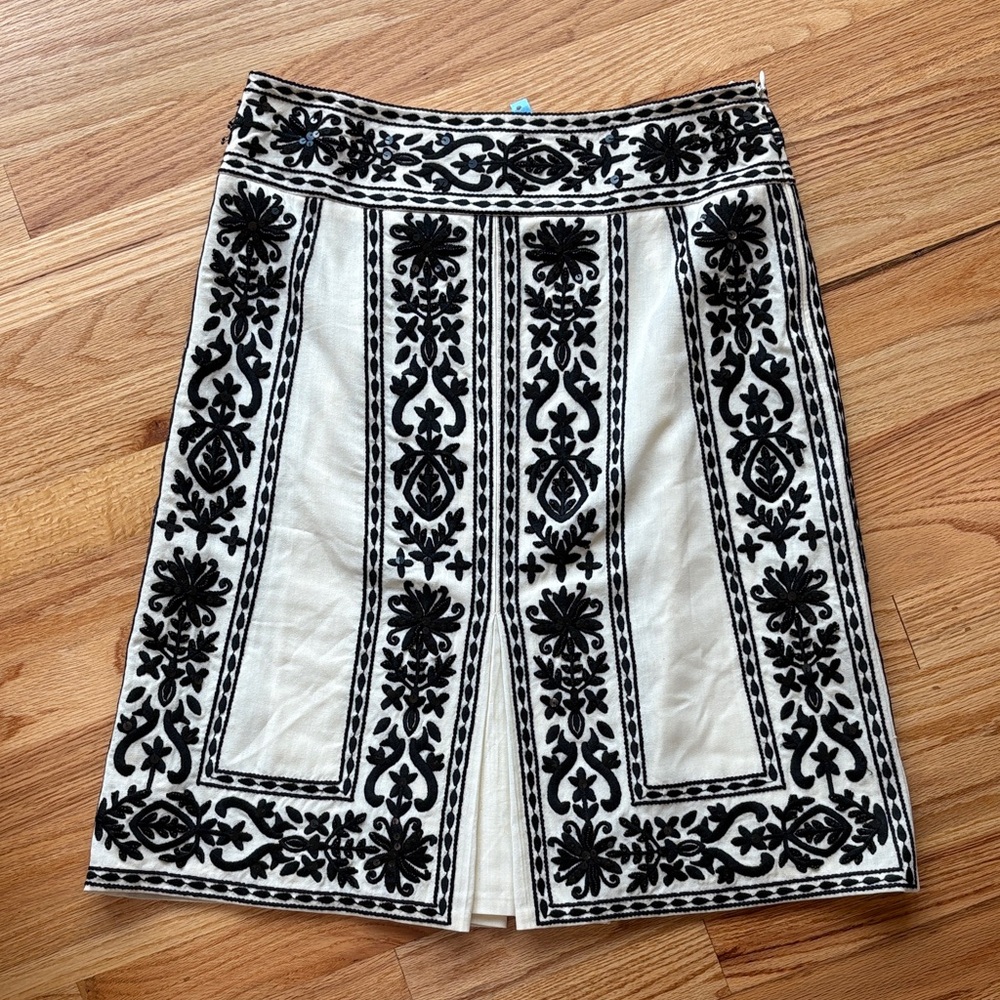 Etcetera Embroidered Sequin Skirt | Size 4